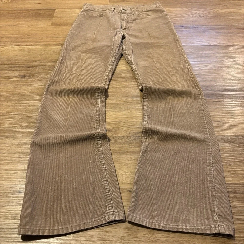 VTG 1978 Levi's 646 Corduroy Pants *28x32 Bell Bottom Flare White Tab Faded 70s